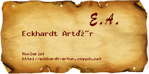 Eckhardt Artúr névjegykártya